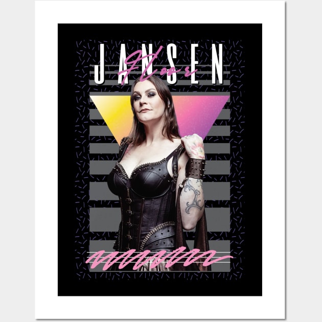 Floor Jansen Retro Style Fan Art Wall Art by Madesu Art